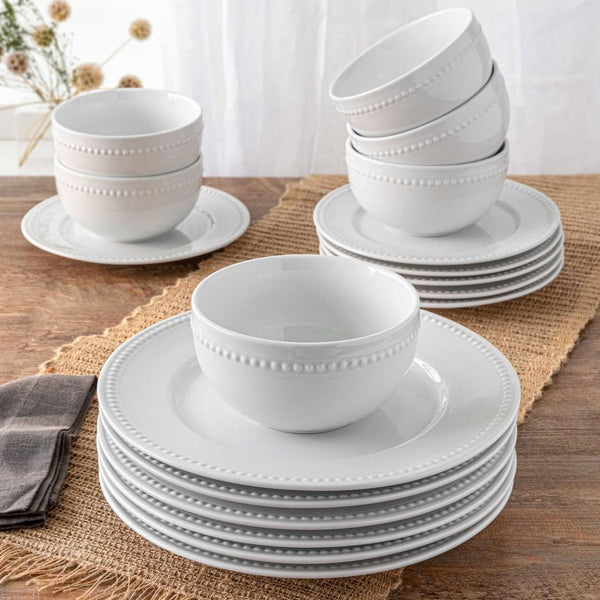 18 Piece Dotted Dinner Set with Plates, Side Plates and Soup Bowls — WIMU Kitchen Nairobi — Kenya · WIMU Kitchen Nairobi