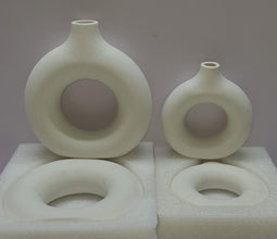 Stackable Porcelain Donut Vases: One Set, Two Elegant Looks — WIMU Kitchen Nairobi — Kenya · WIMU Kitchen