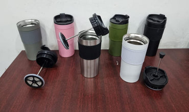 480ml French plunger coffee press thermocup — Kenya · WIMU Kitchen