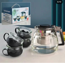 5pc Transparent Heat Resistance Glass Infuser Tea set — Kenya · WIMU Kitchen