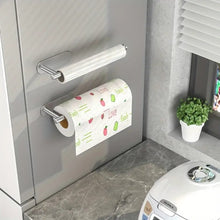 Long Under-Cabinet Paper Towel Holder – Self-Adhesive Stainless Wall Mount (Black/Silver) — WIMU Kitchen Nairobi — Kenya · WIMU Kitchen
