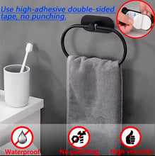 Self-Adhesive Towel Ring Holder – No-Drill Bathroom Hand-Towel Ring (Black/Silver/Gold) — WIMU Kitchen Nairobi — Kenya · WIMU Kitchen