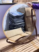 Nordic Round Wall Mirror with Leather Strap – 60cm Decorative Vanity Mirror (Black/Gold) — WIMU Kitchen Nairobi — Kenya · WIMU Kitchen
