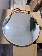 Nordic Round Wall Mirror with Leather Strap – 60cm Decorative Vanity Mirror (Black/Gold) — WIMU Kitchen Nairobi — Kenya · WIMU Kitchen