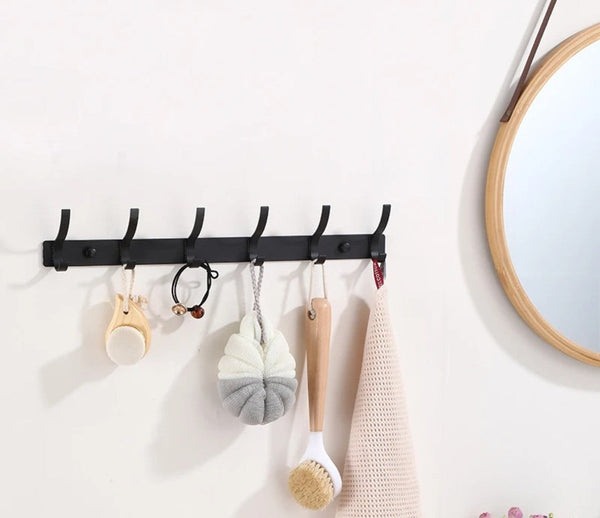 Wall-Mounted Stainless Steel 6-Hook Rack – Coat, Key & Towel Hanger — WIMU Kitchen Nairobi — Kenya · WIMU Kitchen Nairobi