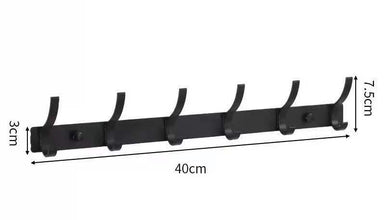 Wall-Mounted Stainless Steel 6-Hook Rack – Coat, Key & Towel Hanger — WIMU Kitchen Nairobi — Kenya · WIMU Kitchen