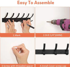 Wall-Mounted Stainless Steel 6-Hook Rack – Coat, Key & Towel Hanger — WIMU Kitchen Nairobi — Kenya · WIMU Kitchen