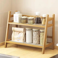 Wicker-Style Bamboo Countertop Storage Rack (Light or Dark Brown) — WIMU Kitchen Nairobi — Kenya · WIMU Kitchen