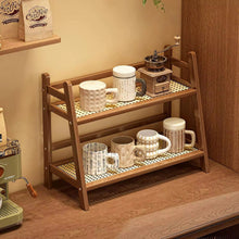 Wicker-Style Bamboo Countertop Storage Rack (Light or Dark Brown) — WIMU Kitchen Nairobi — Kenya · WIMU Kitchen