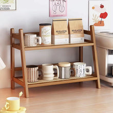Wicker-Style Bamboo Countertop Storage Rack (Light or Dark Brown) — WIMU Kitchen Nairobi — Kenya · WIMU Kitchen