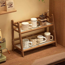 Wicker-Style Bamboo Countertop Storage Rack (Light or Dark Brown) — WIMU Kitchen Nairobi — Kenya · WIMU Kitchen