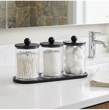 3-Pack Bathroom Organiser Set – Storage Jars with Lids & Matching Tray — WIMU Kitchen Nairobi — Kenya · WIMU Kitchen