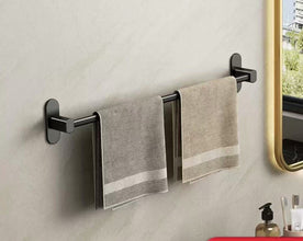 Punch-Free Aluminium Towel Rack – No-Drill Wall-Mounted Bathroom Bar — WIMU Kitchen Nairobi — Kenya · WIMU Kitchen