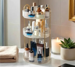 Rotating 3-Tier Acrylic Cosmetic & Perfume Rack – 360° Vanity Organiser — WIMU Kitchen Nairobi — Kenya · WIMU Kitchen