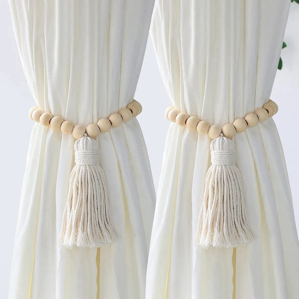 Macramé Curtain Tiebacks with Tassel – Set of 2 Boho Holdbacks — WIMU Kitchen Nairobi — Kenya · WIMU Kitchen Nairobi