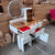 Modern Dressing Table with LED Mirror, Tempered Glass Top and Storage Stool — WIMU Kitchen Nairobi