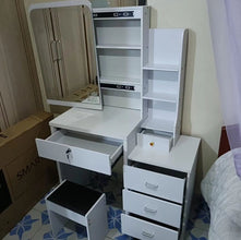 Dressing Table, Sliding Mirror & Lights, White/Brown — view 5 — Kenya · WIMU Kitchen