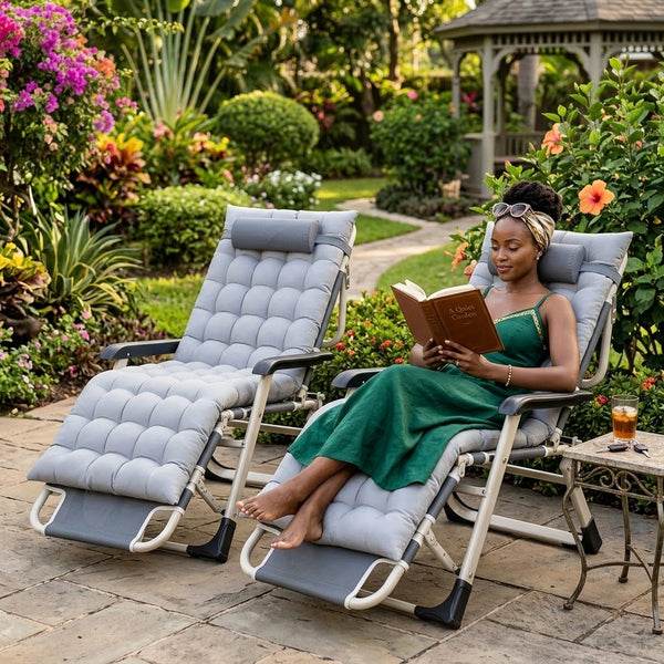 Foldable Reclining Lounge Chair, Grey — WIMU Kitchen Nairobi — Kenya · WIMU Kitchen Nairobi