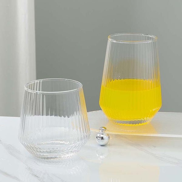 6pcs Stemless Ribbed Aesthetic Crystal Glass Set – 400ml — Kenya · WIMU Kitchen Nairobi