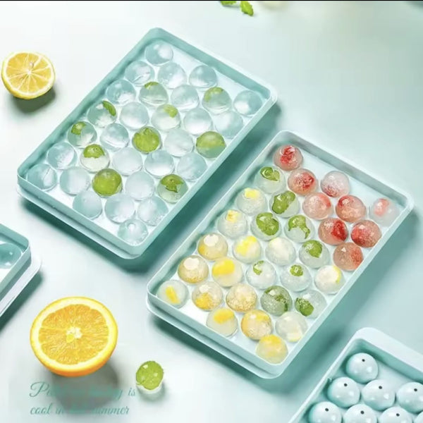 Round Ice Cube Tray with Lid – 33 Grid Ice Ball Mold 4pcs — Kenya · WIMU Kitchen Nairobi
