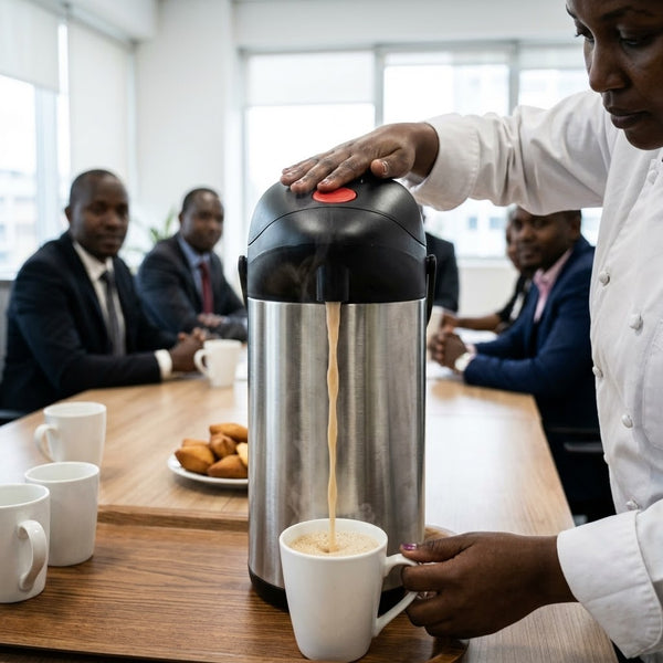 Regal 3.5L Stainless Steel Vacuum Press Flask with Handle — WIMU Kitchen Nairobi — Kenya · WIMU Kitchen Nairobi