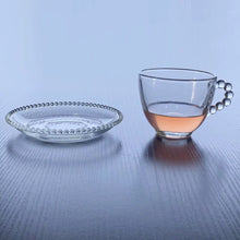 Turkish Coffee Cup Set with Bead Pearl Handle – 6 Cups & 6 Saucers (view 4) — Kenya · WIMU Kitchen