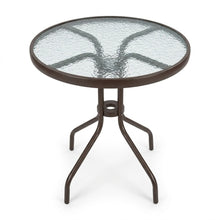 Round Patio Table, Tempered Glass Top, 60 x 70cm — view 2 — Kenya · WIMU Kitchen