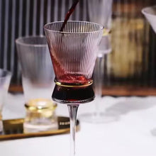 Luxury Style Ribbed Wine Glasses Lead-free Crystal Glass Gold Belt Striped Goblets Champagne Glasses 6pcs (view 3) — Kenya · WIMU Kitchen