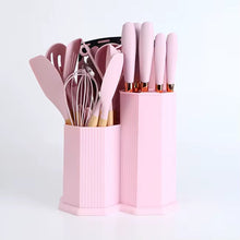 19pcs Cutlery Set with Silicone Spoon Set | Complete Kitchen Utensil Set in Kenya (view 2) — Kenya · WIMU Kitchen