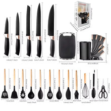 19-Piece Kitchen Utensil Set with Stand, Knives, Chopping Board & Silicone Tools (view 6) — Kenya · WIMU Kitchen