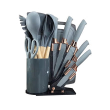 19-Piece Kitchen Utensil Set with Stand, Knives, Chopping Board & Silicone Tools (view 5) — Kenya · WIMU Kitchen