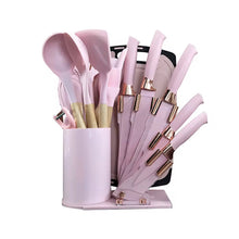 19-Piece Kitchen Utensil Set with Stand, Knives, Chopping Board & Silicone Tools (view 2) — Kenya · WIMU Kitchen