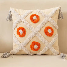 Boho Cotton Woven Pillowcases 45x45cm | Tufted Tassel Cushion Cover for Sofa Decor — Kenya · WIMU Kitchen