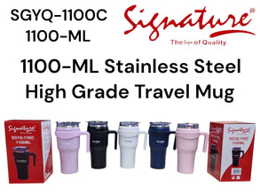 Signature SGYQ-1100C | 1100ML Stainless Steel Travel Mug – Vacuum Insulated, Leak-Proof & Colorful — Kenya · WIMU Kitchen