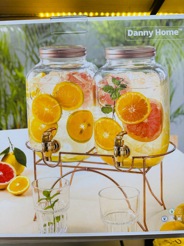 Danny Home Twin Juice Dispenser 4L+4L | Beverage & Water Dispenser with Tap — Kenya · WIMU Kitchen Nairobi
