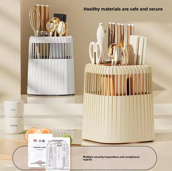 360° Rotating Knife & Cutlery Holder with Drainage Tray — WIMU Kitchen Nairobi — Kenya · WIMU Kitchen Nairobi