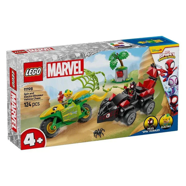 LEGO® Marvel Spin & Electro Dinosaur Vehicle Chase [11198] – 124‑Piece Super Hero Playset with Dino‑Vehicles & Minifigures, Ages 4+ — Kenya · WIMU Kitchen Nairobi