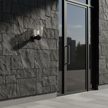 Aluminium Gate Light with Clear Speckled Glass and E27 Holder - Decorative Entrance Fitting LL 504A-BK — WIMU Kitchen Nairobi — Kenya · WIMU Kitchen