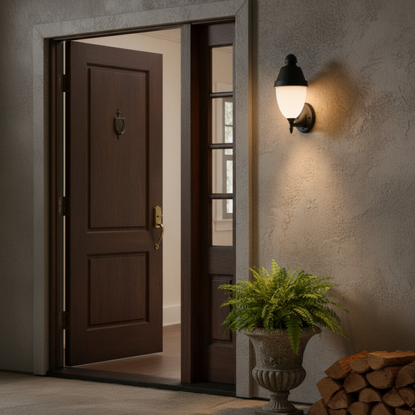 Black Aluminium Outdoor Wall Lamp with E27 Holder - IP65 Acrylic Section 310 x 230mm LL 503A-BK — WIMU Kitchen Nairobi — Kenya · WIMU Kitchen Nairobi