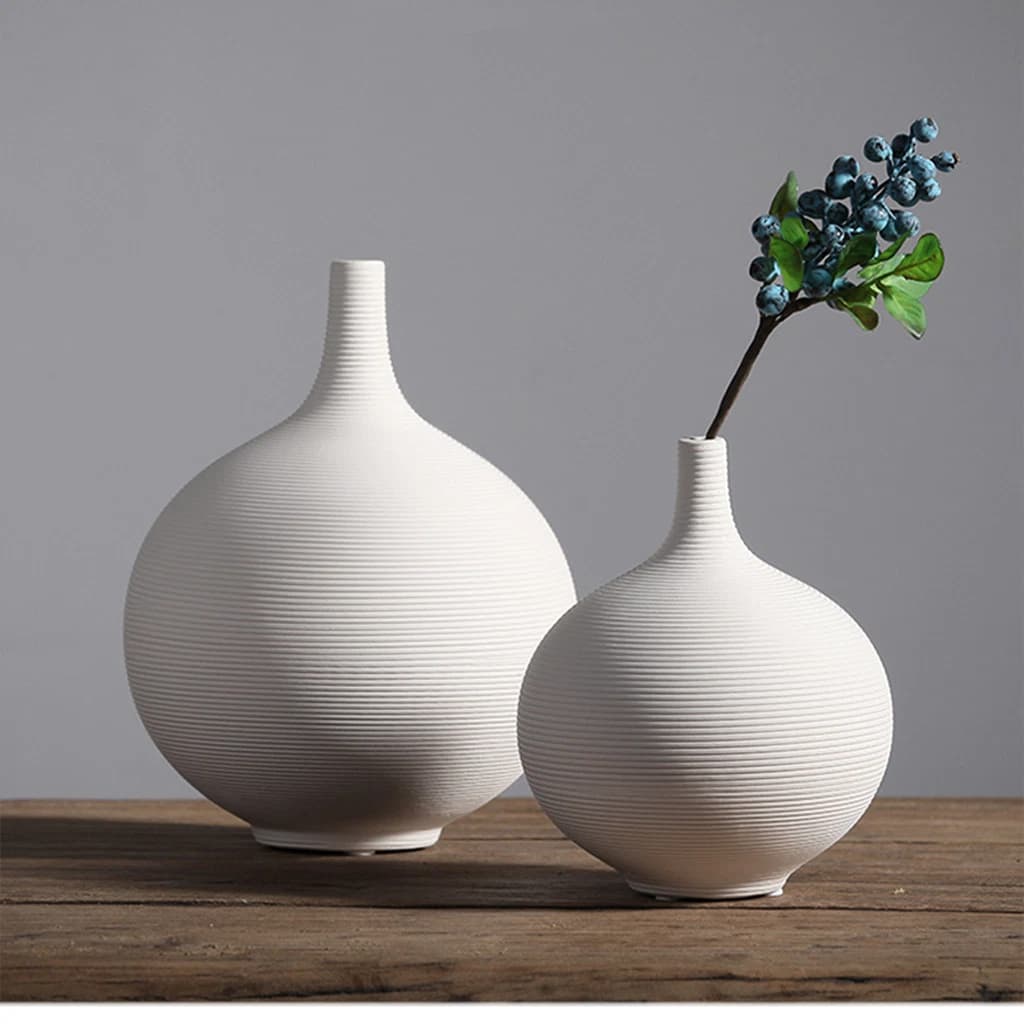 One Vase, Endless Elegance: Round Nordic Porcelain Flower Vase — WIMU Kitchen Nairobi — buy in Kenya at WIMU Kitchen Nairobi · M-Pesa accepted