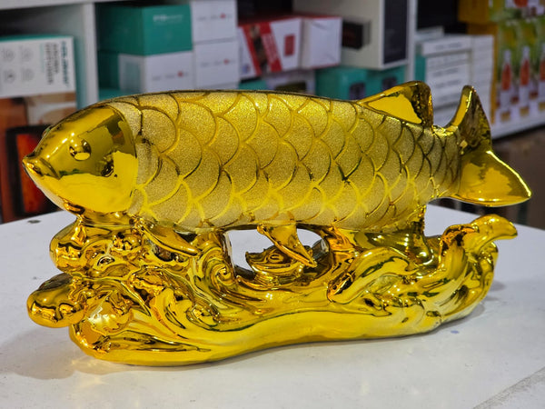 Swim In Style: Gold Porcelain Fish Statue Figurine — WIMU Kitchen Nairobi — Kenya · WIMU Kitchen Nairobi