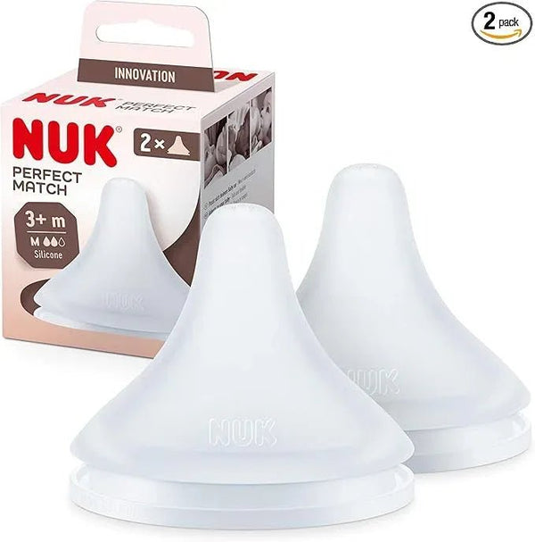 NUK Perfect Match Baby Bottle Teats | 3+ Months | Adapts to Baby's Palate | Anti Colic Vent | BPA-Free | Medium Silicone Teat for Bottles | 2 Count — Kenya · WIMU Kitchen Nairobi