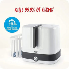 NUK Vario Express Bottle Steriliser | Steam Sterilises up to 6 Baby Bottles & Accessories in 6 Minutes | Auto Switch Off | Removable Basket & Poles | UK 3 Pin Plug — Kenya · WIMU Kitchen
