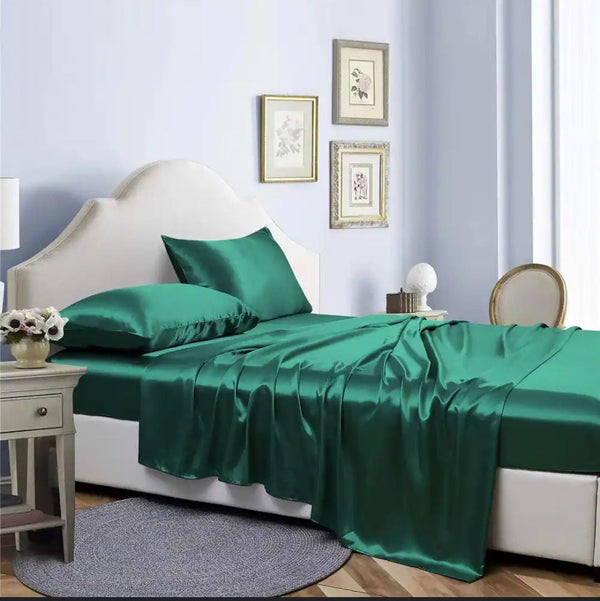 Luxury Silky Satin Silk Soft Fitted Bedsheets Bed Set- King Size — Kenya · WIMU Kitchen Nairobi