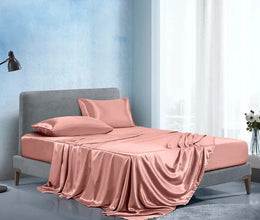 Luxury Silky Satin Silk Soft Fitted Bedsheets Bed Set- King Size — Kenya · WIMU Kitchen