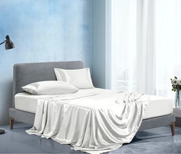 Luxury Silky Satin Silk Soft Fitted Bedsheets Bed Set- King Size — Kenya · WIMU Kitchen