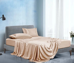 Luxury Silky Satin Silk Soft Fitted Bedsheets Bed Set- King Size — Kenya · WIMU Kitchen