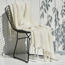 Knitted Throw Blanket With Tassels  Fringe Throw for Couch Bed Sofa — Kenya · WIMU Kitchen