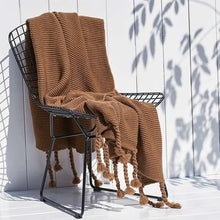 Knitted Throw Blanket With Tassels  Fringe Throw for Couch Bed Sofa — Kenya · WIMU Kitchen