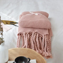 Knitted Throw Blanket With Tassels  Fringe Throw for Couch Bed Sofa — Kenya · WIMU Kitchen